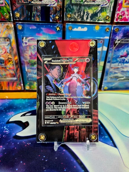 Pokemon Team Rocket's Mewtwo ex SIR 231/182 Destined Rival Extended Art Case