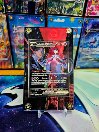 Pokemon Team Rocket's Mewtwo ex SIR 231/182 Destined Rival Extended Art Case