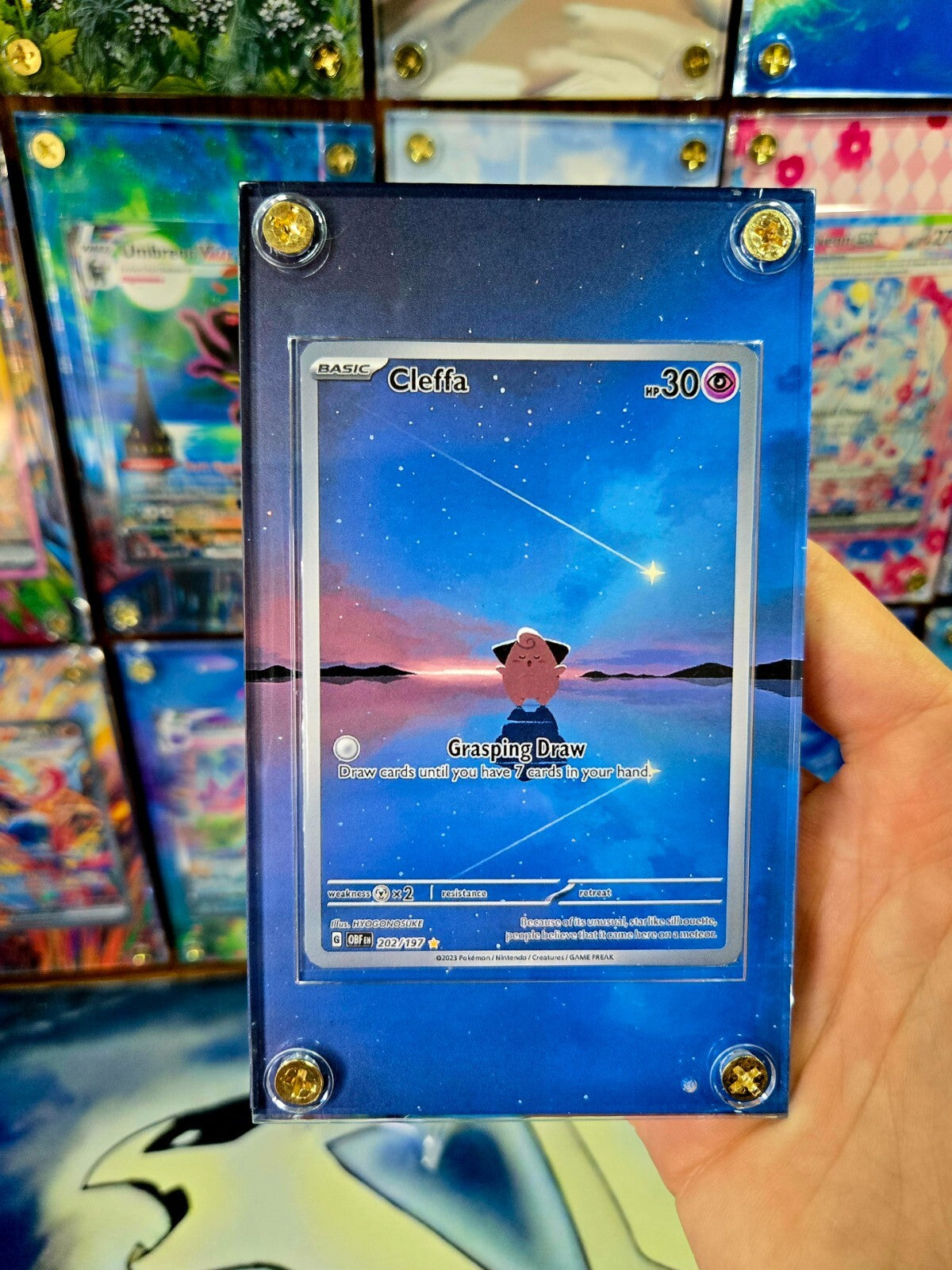 Pokemon Cleffa 202/197 IR Obsidian Flames Extended Artwork Custom Case