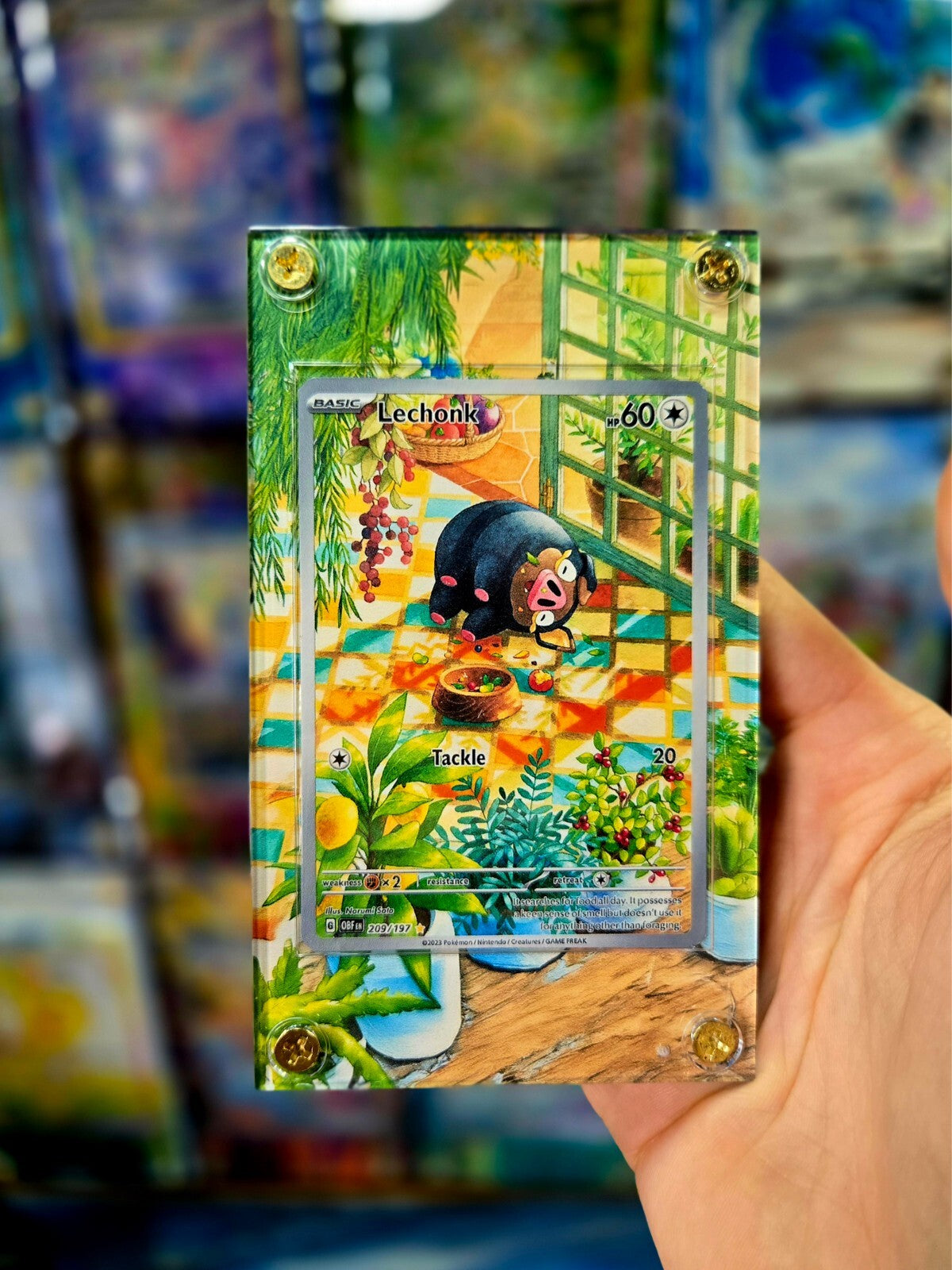 Pokemon Lechonk 209/197 Obsidian Flames Extended Artwork Custom Case
