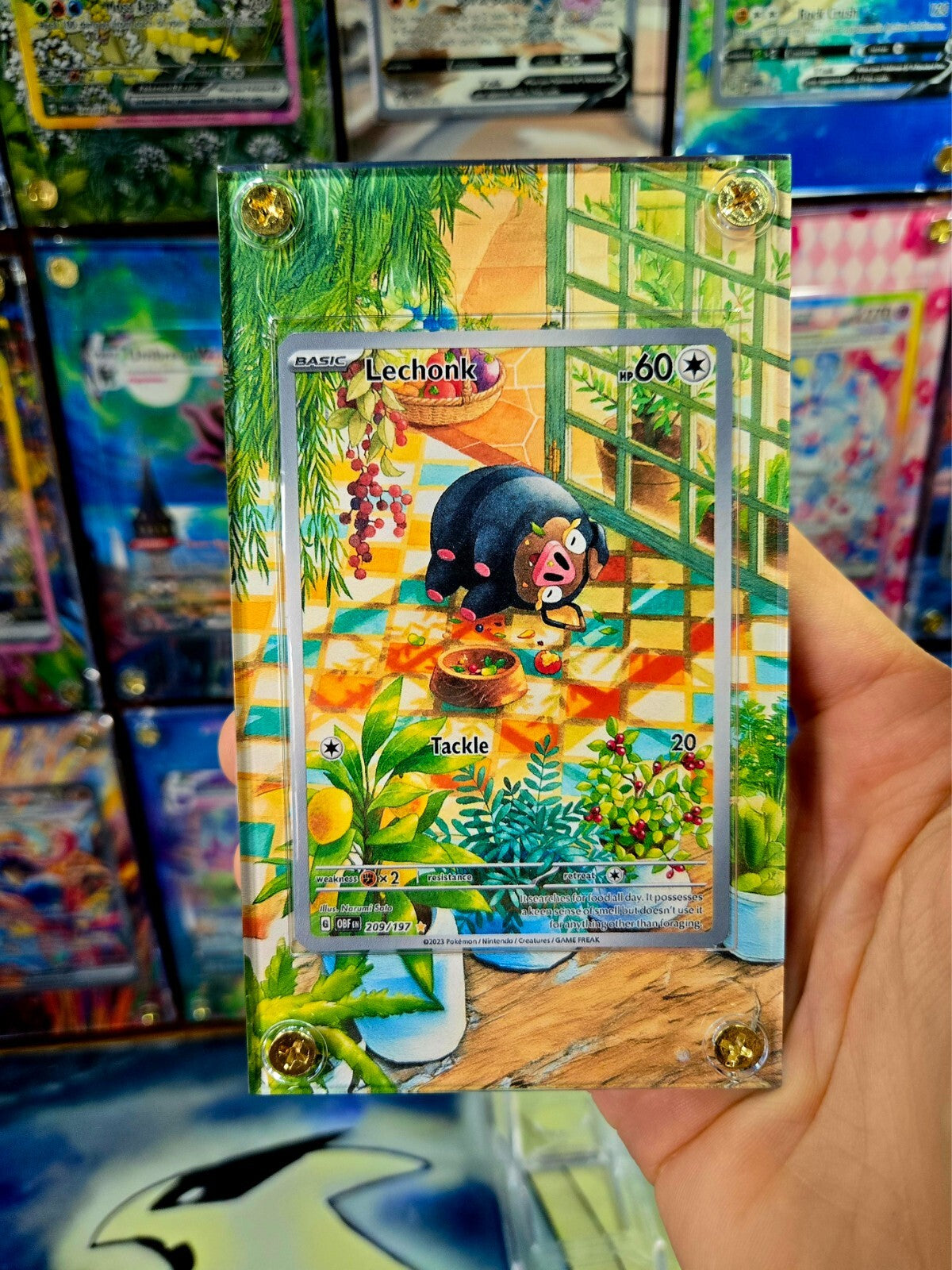 Pokemon Lechonk 209/197 Obsidian Flames Extended Artwork Custom Case