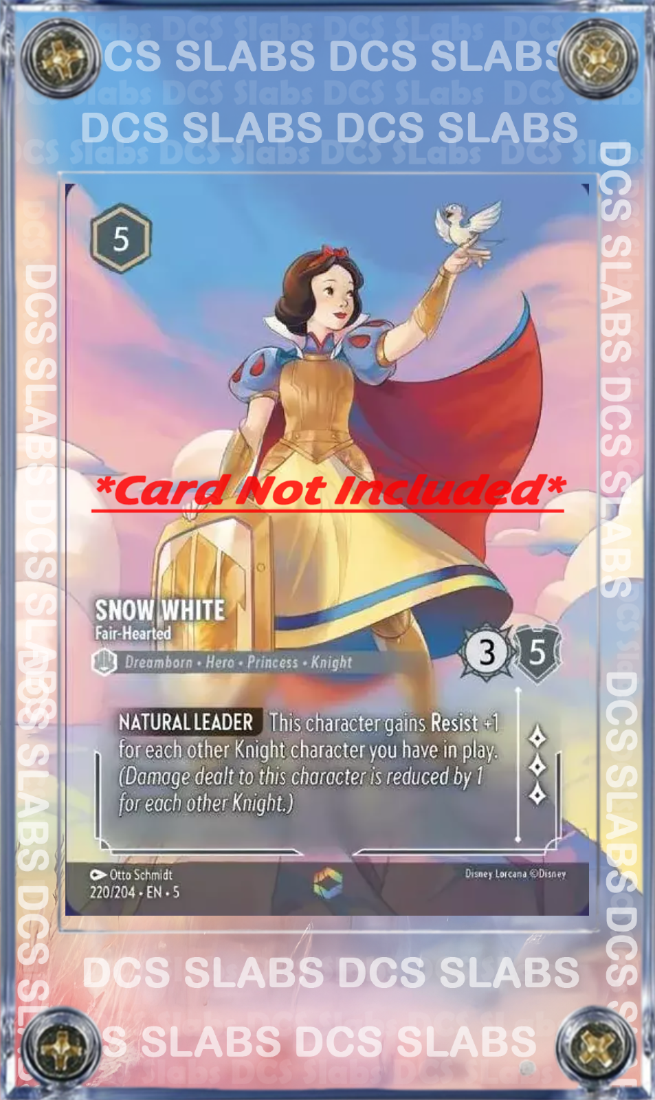 Disney Lorcana Snow White Fair-Hearted 220/204 Enchanted Chapter 5 Custom Case