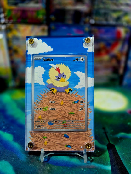 x2 Pokemon Rufflet & Braviary 154 155 IR Black Bolt Extended Art Case