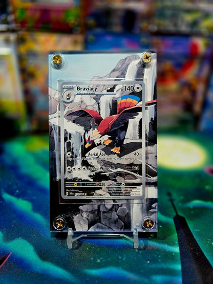 x2 Pokemon Rufflet & Braviary 154 155 IR Black Bolt Extended Art Case