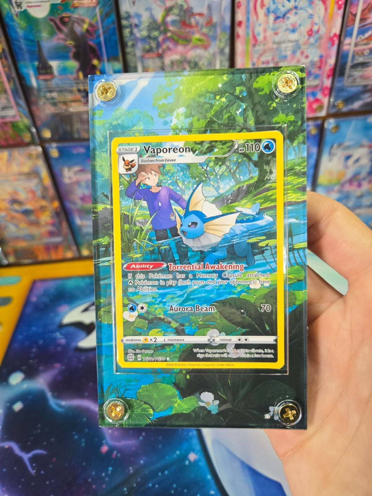 Pokemon Vaporeon TG02/TG30 Brilliant Stars Extended Artwork Custom Case