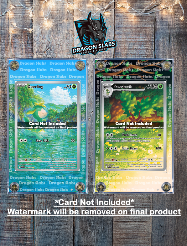 x2 Pokemon Deerling & Sawsbuck 091 092 IR White Flare Extended Art Case