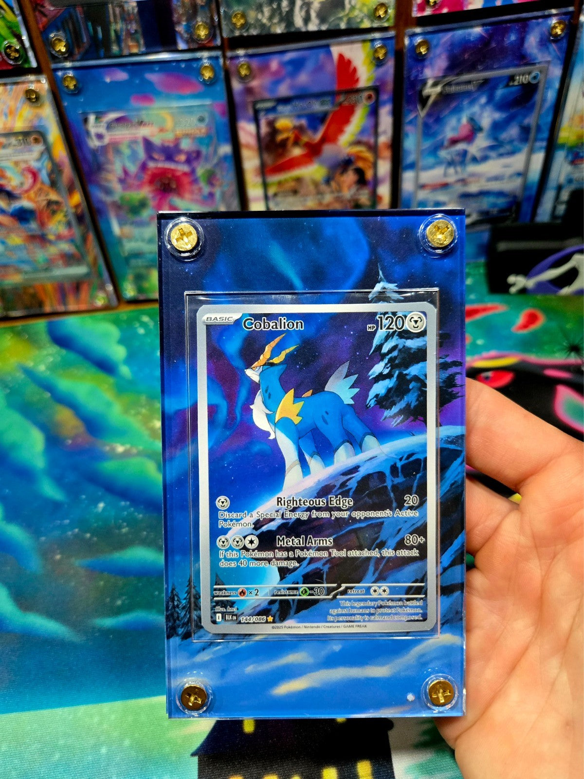 Pokemon Cobalion 144/086 IR Black Bolt Extended Art Case