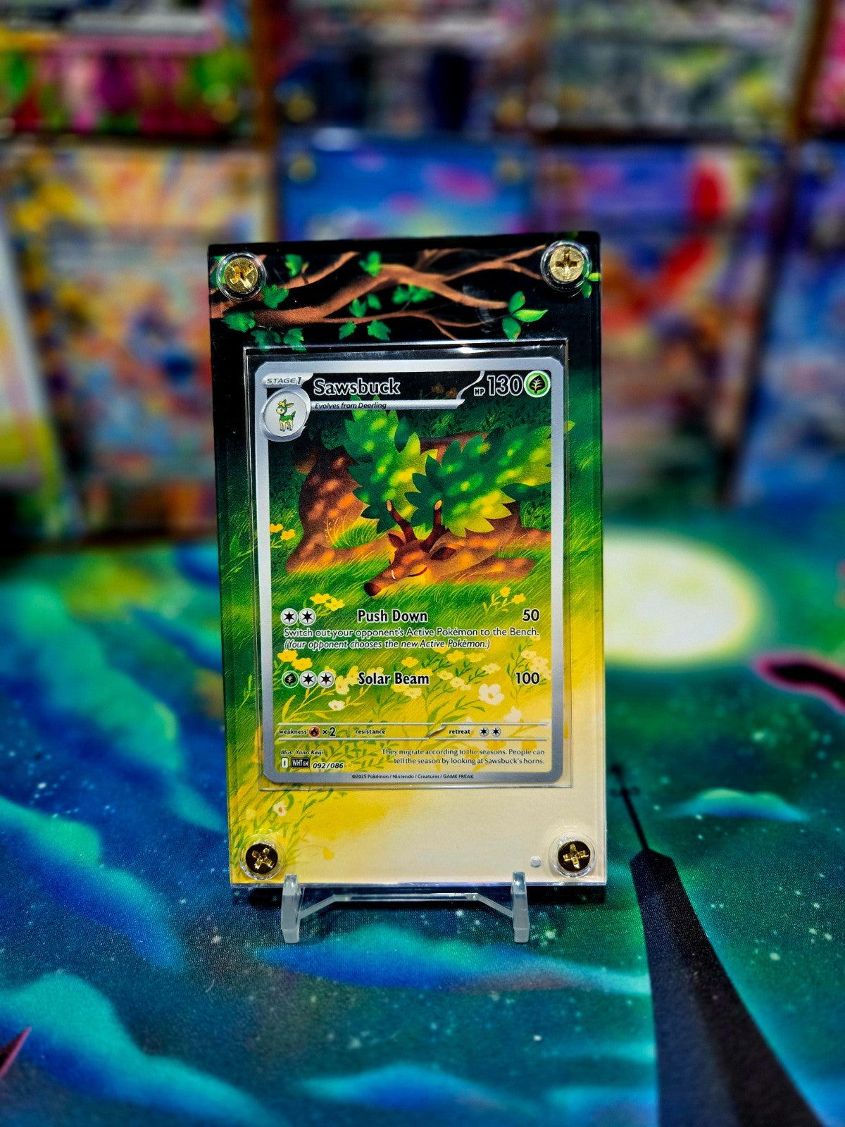 x2 Pokemon Deerling & Sawsbuck 091 092 IR White Flare Extended Art Case