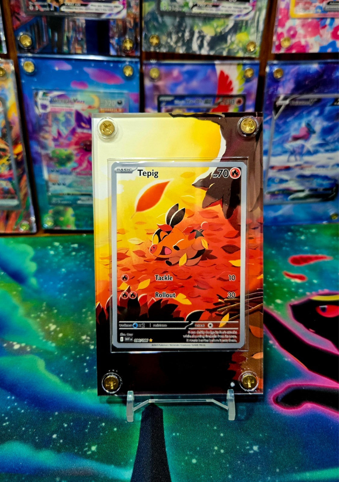 x3 Pokemon Tepig, Pignite, Emboar EX IR 096 097 098 Black Bolt Extended Art Case