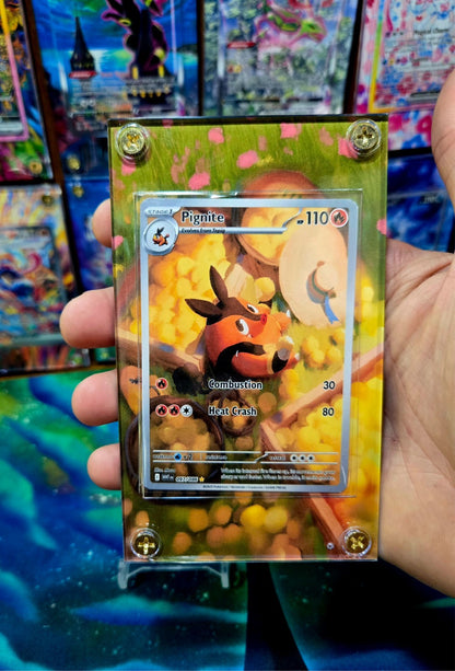 Pokemon Pignite IR 097/086 White Flare Extended Art Case