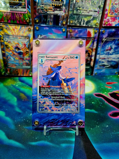 x3 Pokemon Oshawott Dewott Samurott IR 102 103 104 White Flare Extended Art Case