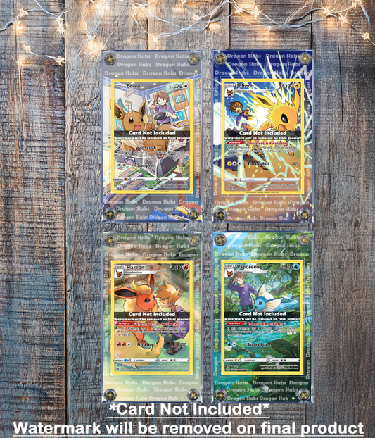 x4 Eevee Flareon Jolteon Vaporeon TG Brilliant Stars Extended Artwork Case