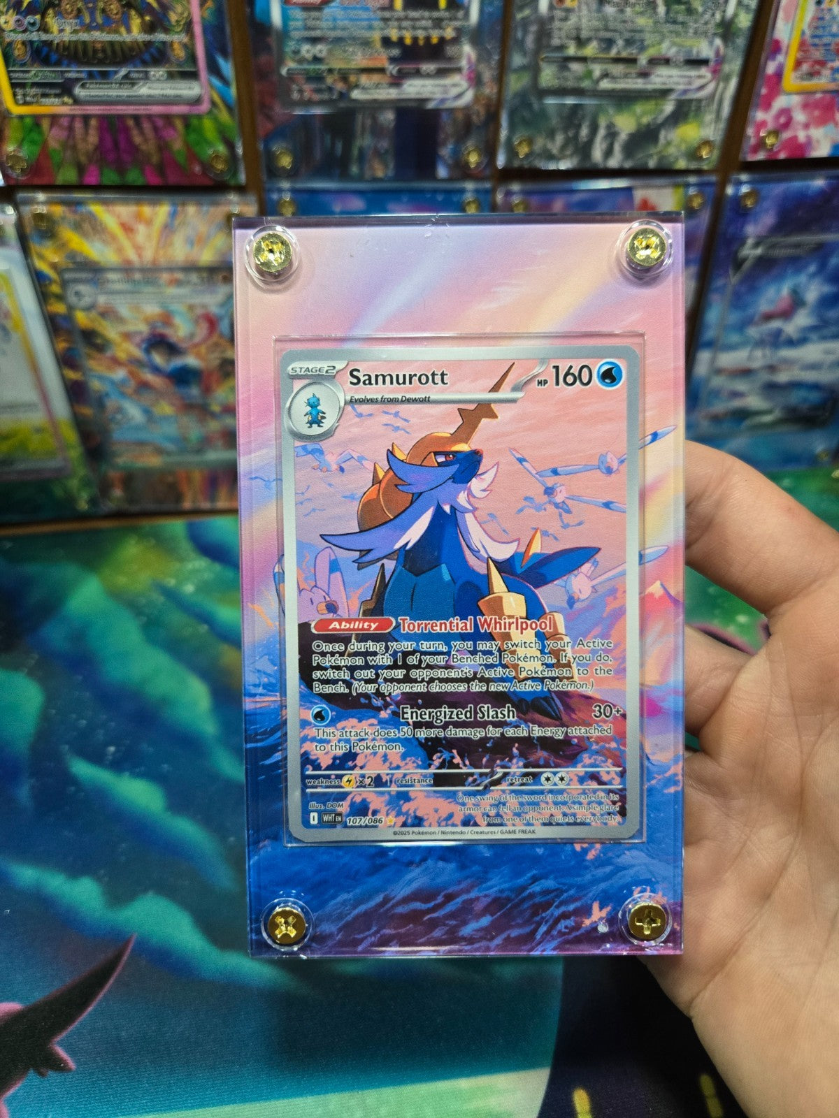 Pokemon Samurott IR 107/086 White Flare Extended Art Case