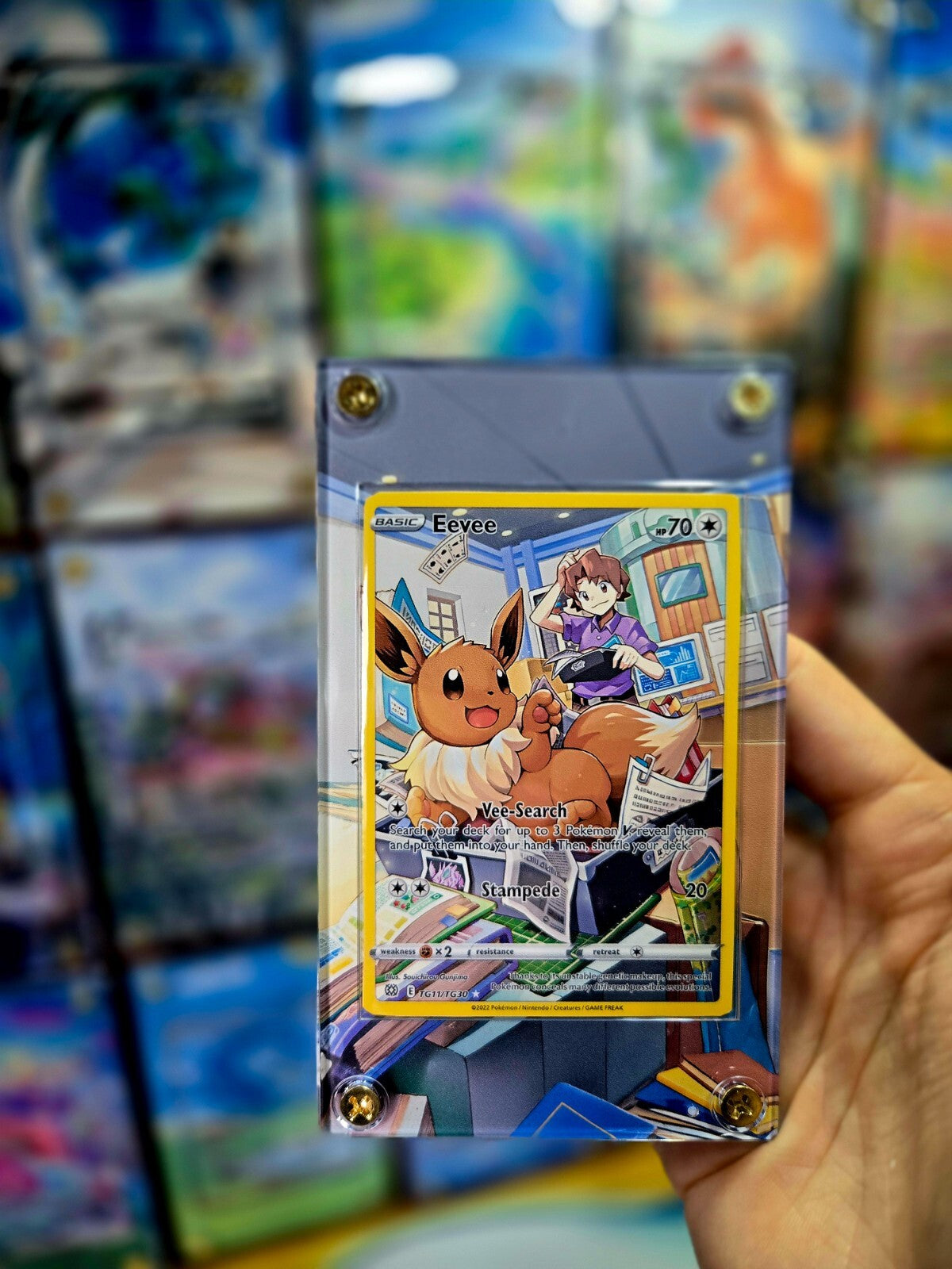 x4 Eevee Flareon Jolteon Vaporeon TG Brilliant Stars Extended Artwork Case