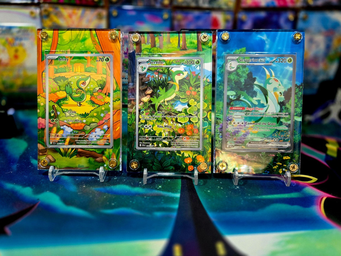 x3 Pokemon Snivy, Servine, Serperior EX SIR 167,087, 088 Black Bolt Extended Art