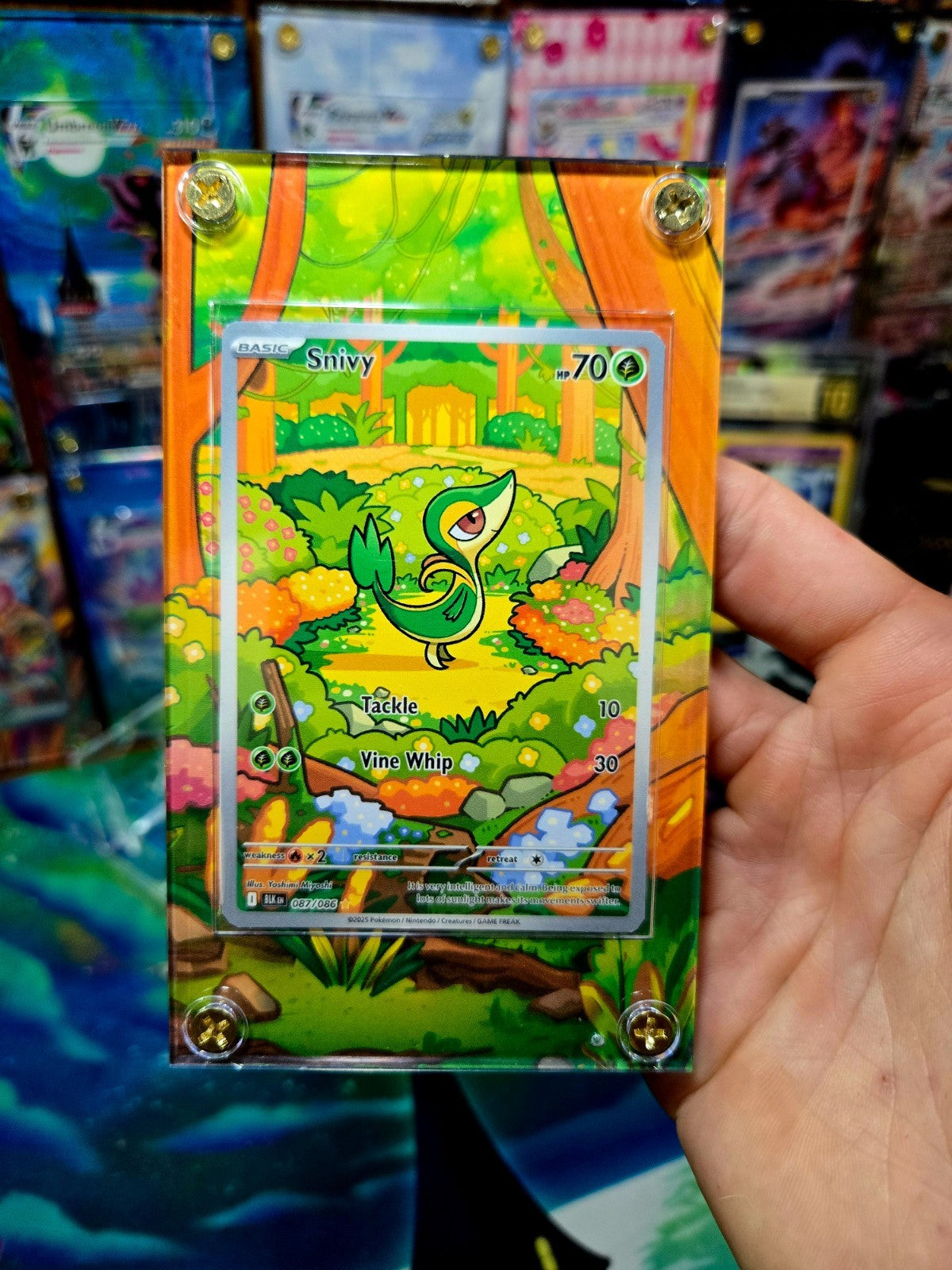 Pokemon Snivy IR 087/086 Black Bolt Extended Art Case