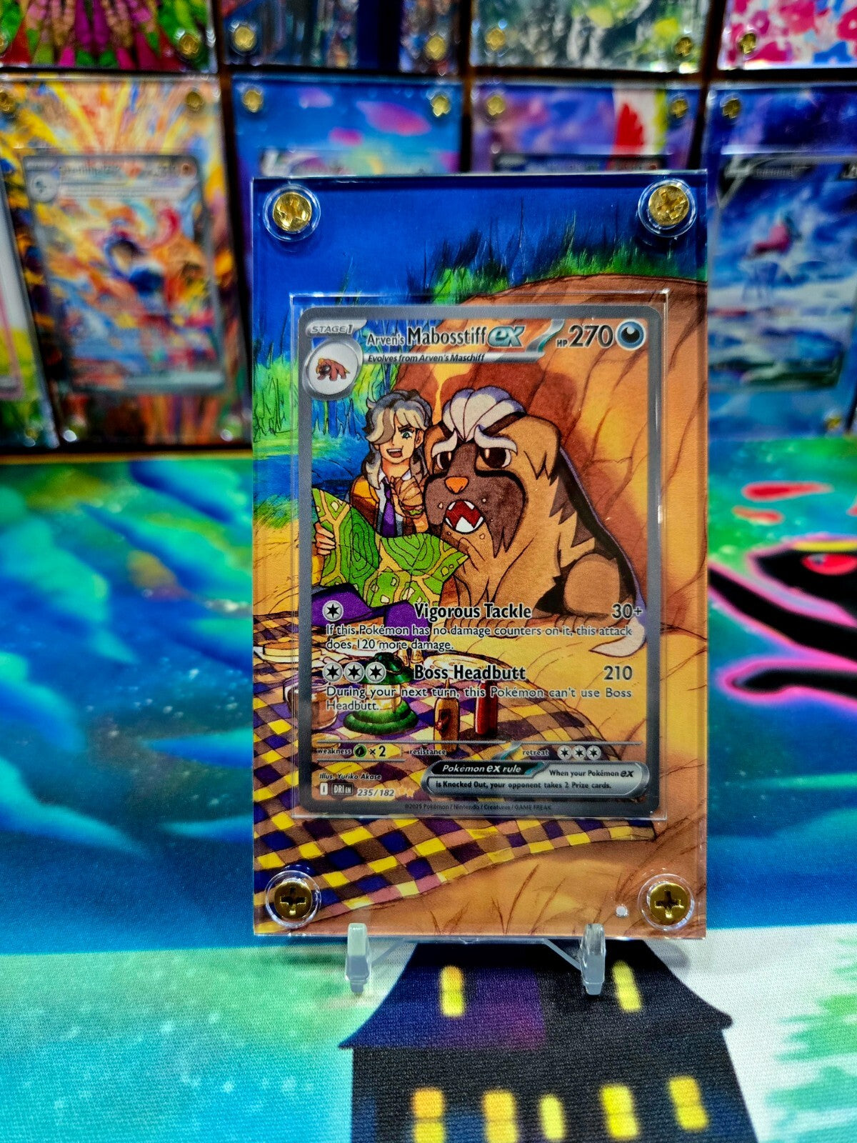 Pokemon Arven's Mabosstiff ex 235/182 Destined Rivals Extended Art Case