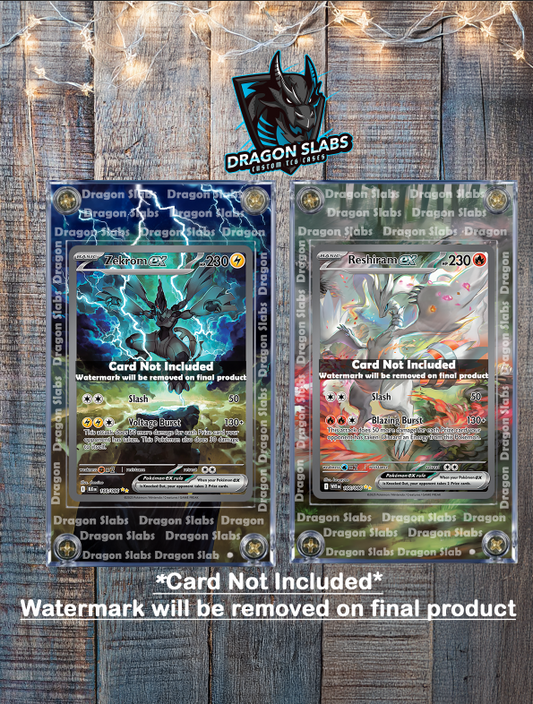 x2 Pokemon Zekrom EX & Reshiram EX 166 White Flare Extended Art Case