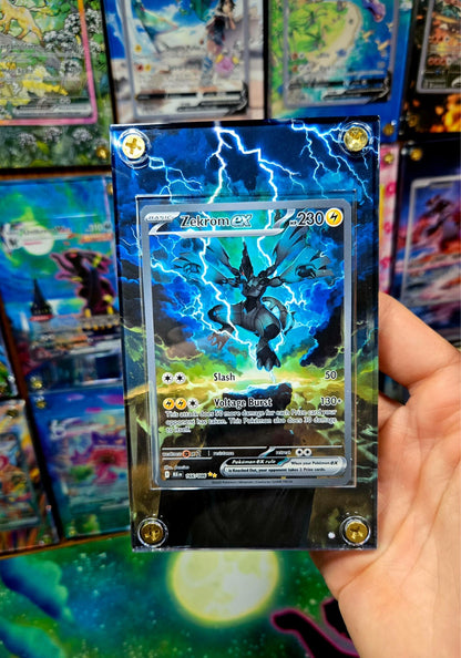 x2 Pokemon Zekrom EX & Reshiram EX 166 White Flare Extended Art Case