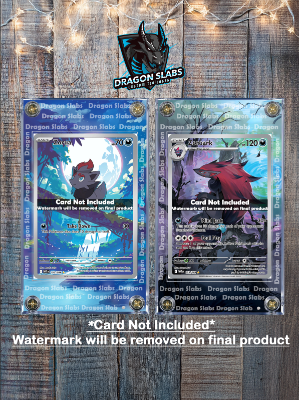 x2 Pokemon Zorua 142 Zoroark 143 White Flare Extended Art Case