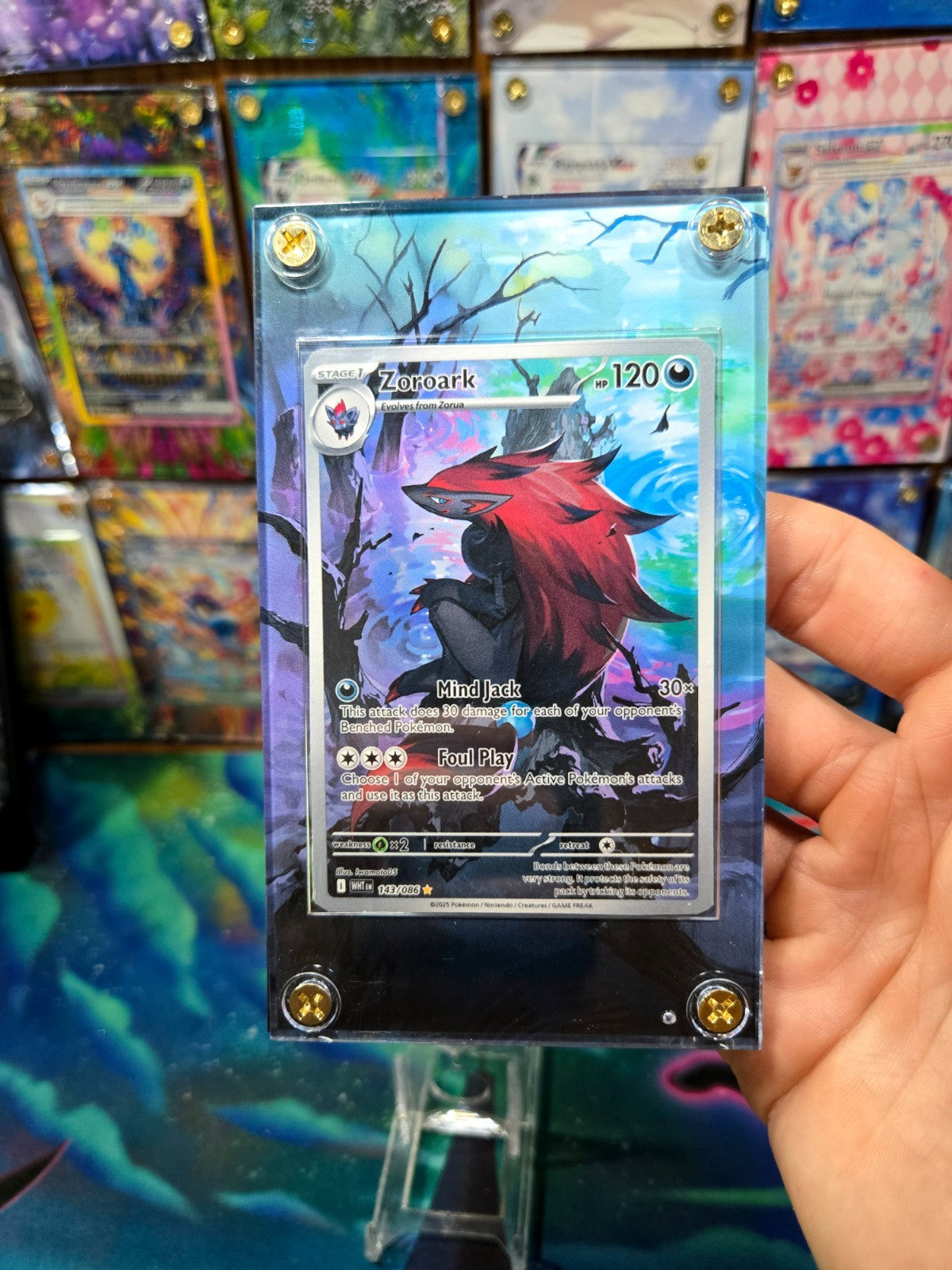 Pokemon Zoroark 143/086 White Flare Extended Art Case