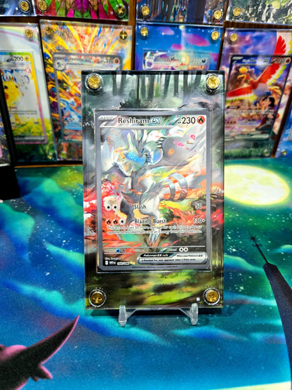 x2 Pokemon Zekrom EX & Reshiram EX 166 White Flare Extended Art Case