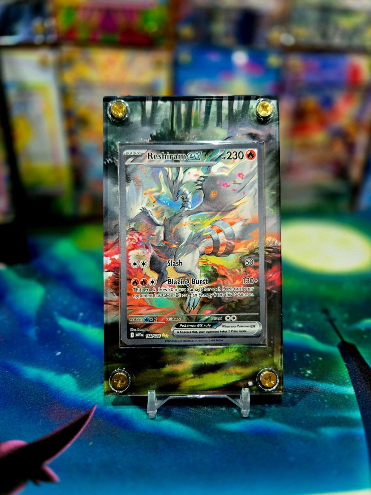 x2 Pokemon Zekrom EX & Reshiram EX 166 White Flare Extended Art Case