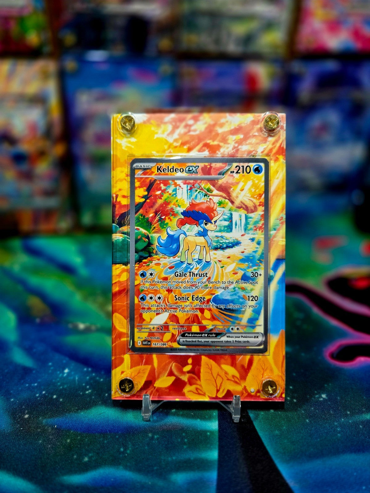 Pokemon Keldeo EX 167/086 White Flare Extended Art Case
