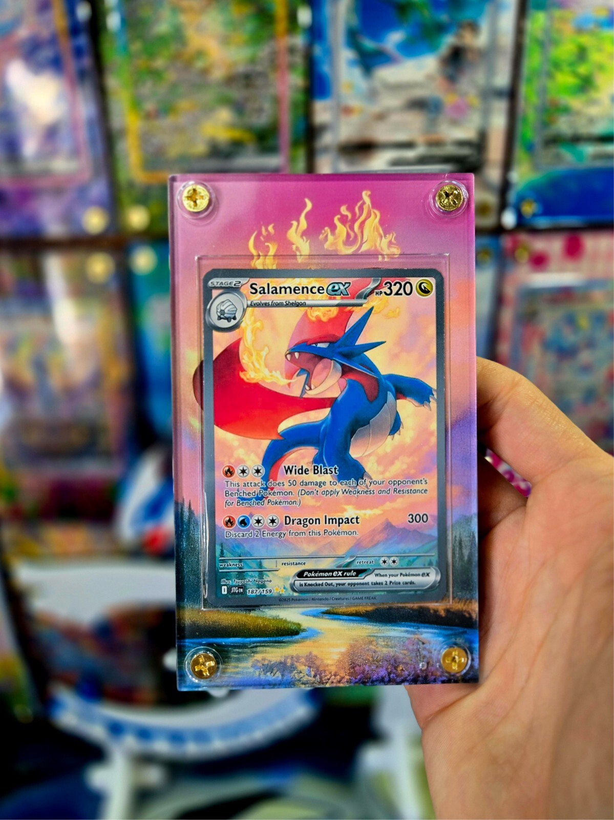 Pokemon Salamence EX SIR 187/159 Journey Together Extended Art Custom Case