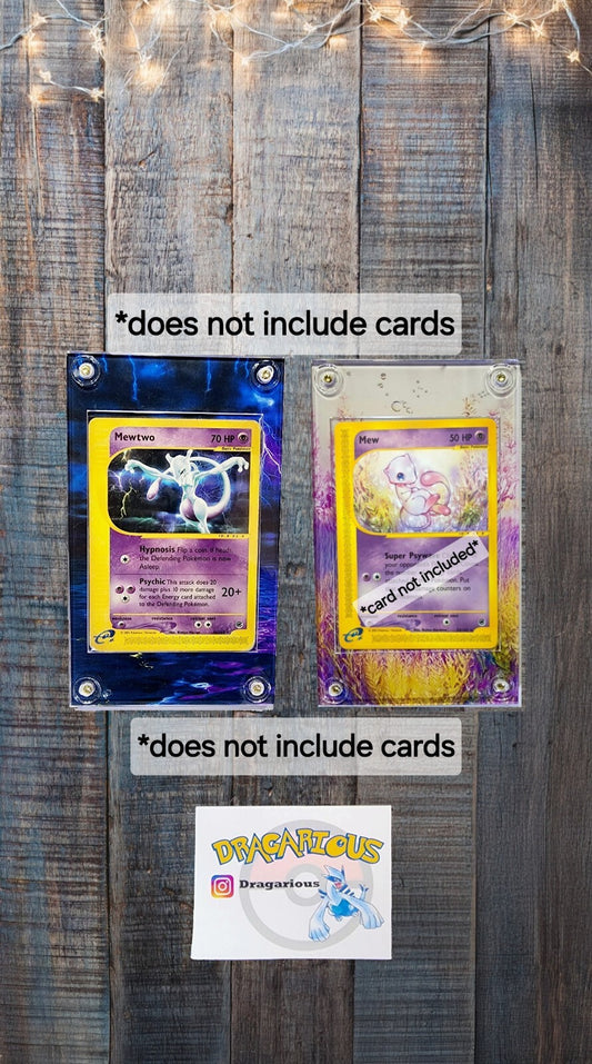 Pokemon Mew & Mewtwo Expedition 19 & 55 20 & 56 Custom Case Slabs