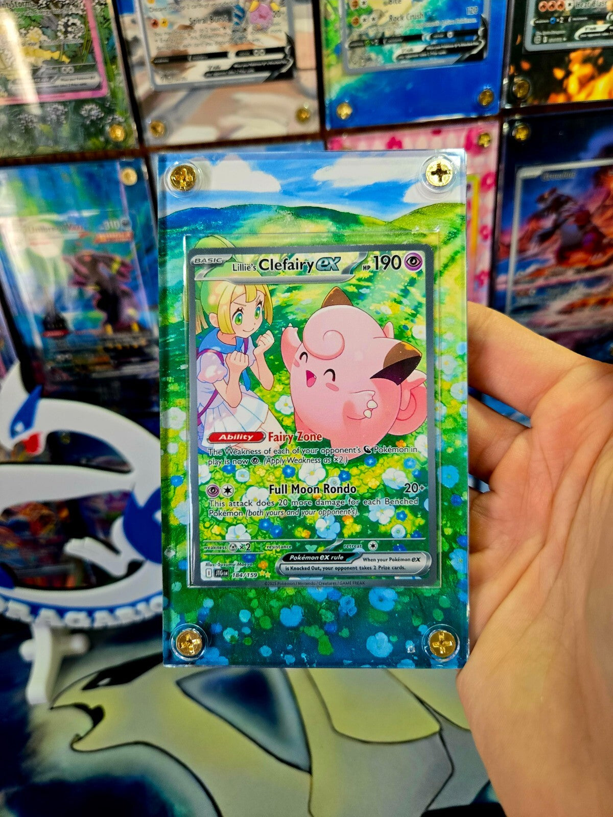 Pokemon Lillie’s Clefairy EX  184/159 Journey Together Extended Art Custom Case