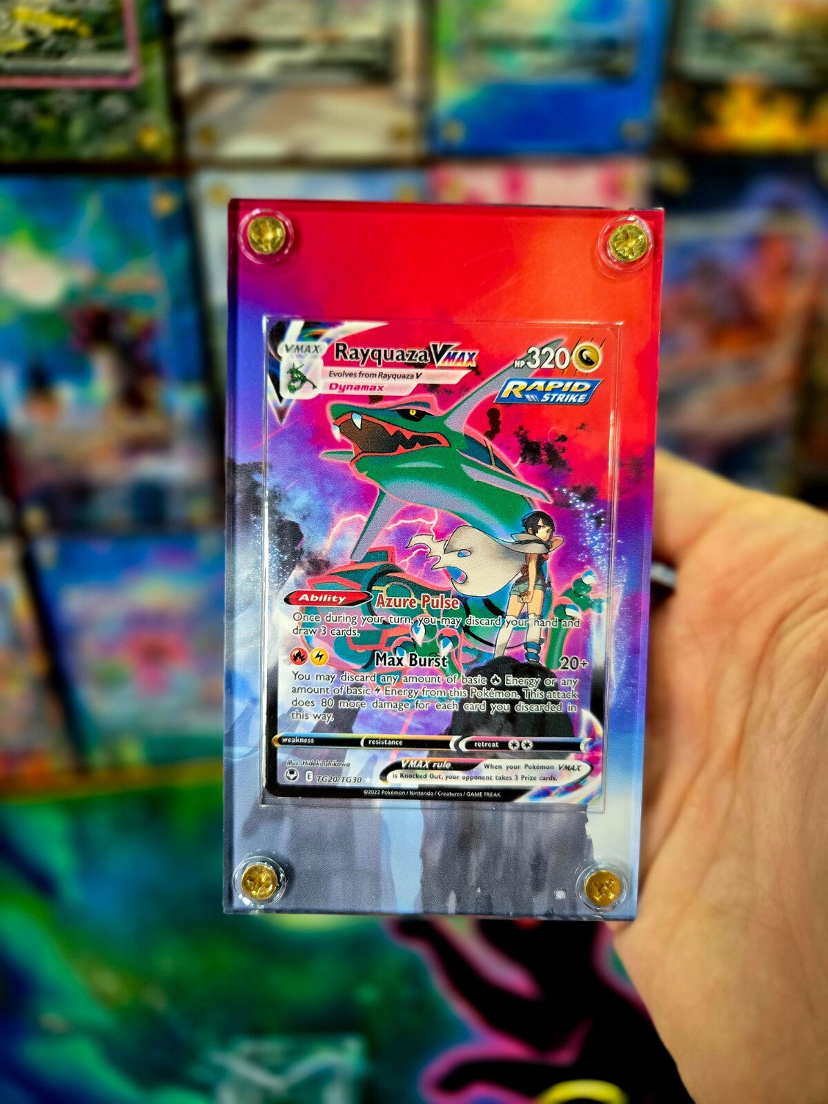 Pokemon Rayquaza VMAX TG20/TG30  Silver Tempest Extended Art Case