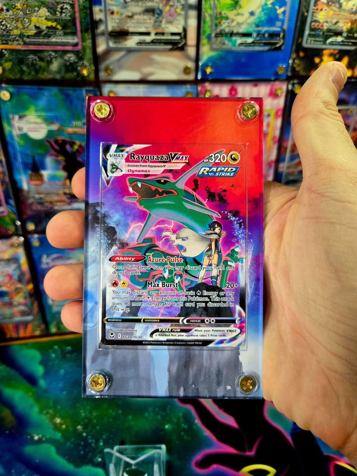 Pokemon Rayquaza VMAX TG20/TG30  Silver Tempest Extended Art Case