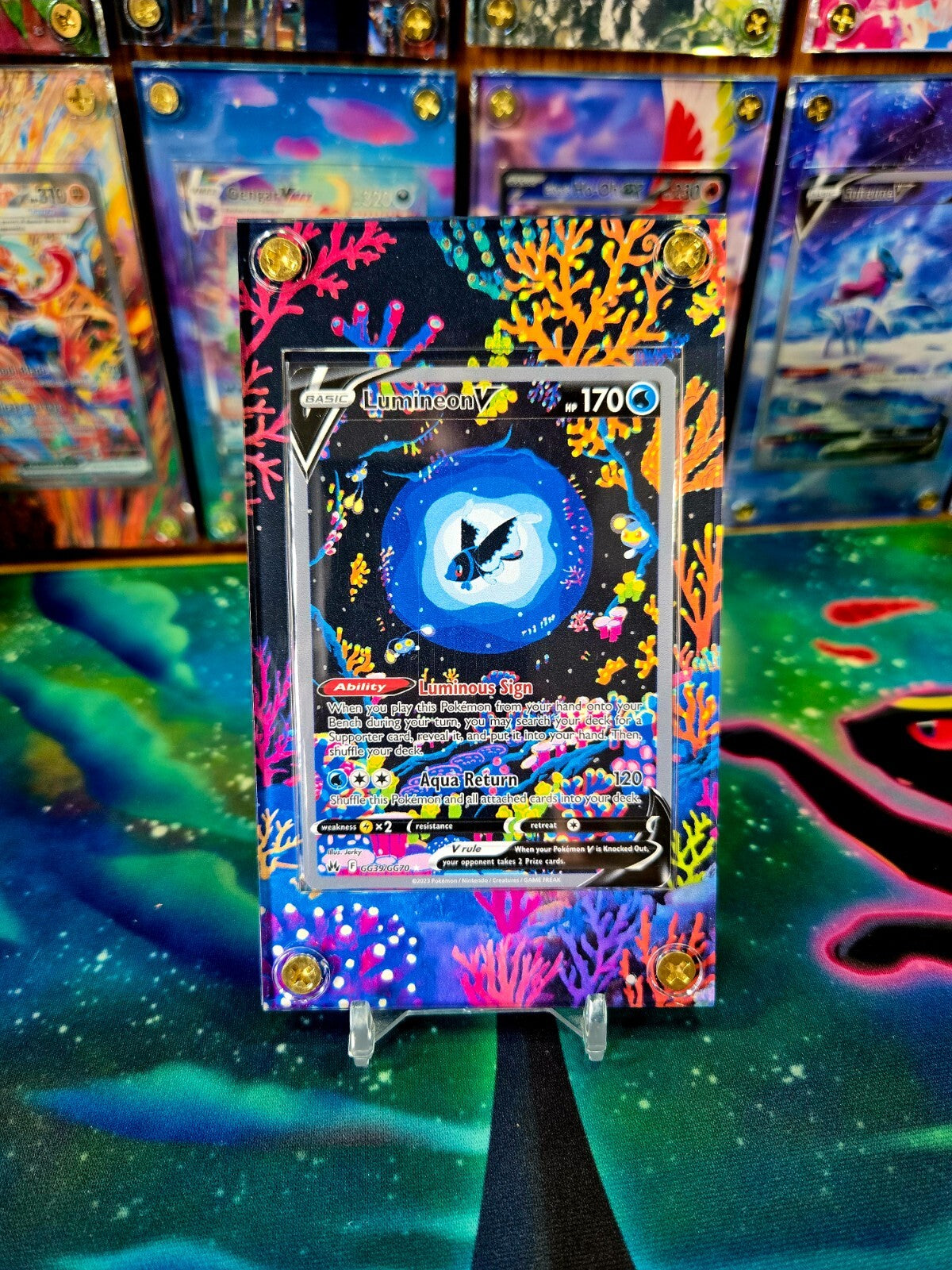 Pokemon Lumineon V GG39/GG70 Crown Zenith Extended Art Case
