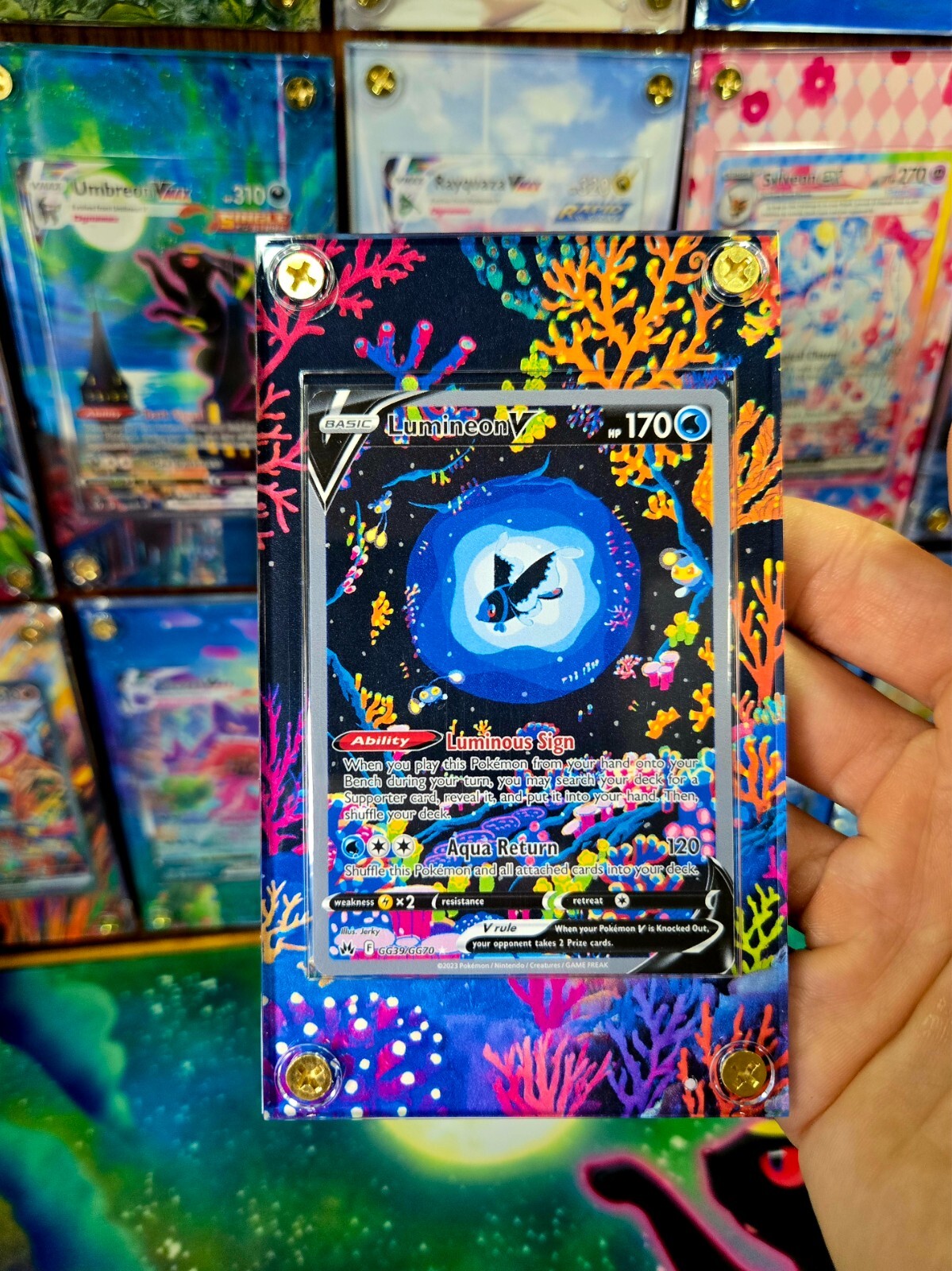 Pokemon Lumineon V GG39/GG70 Crown Zenith Extended Art Case