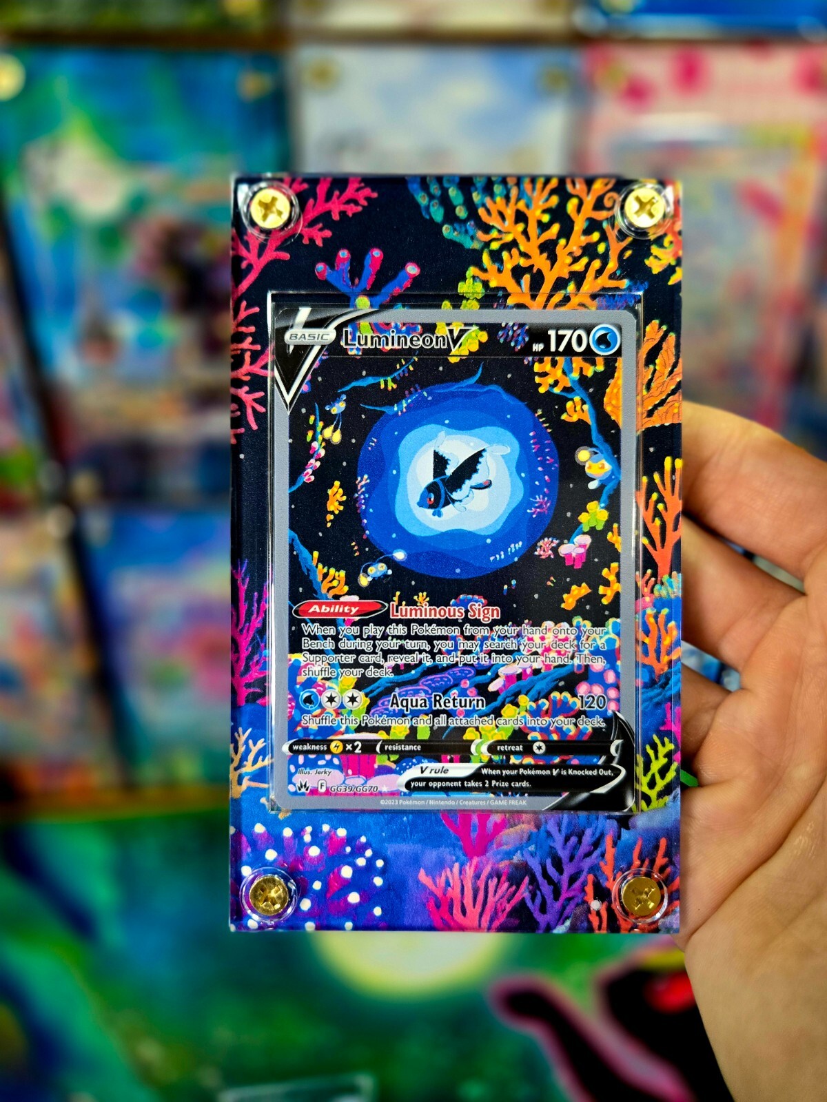 Pokemon Lumineon V GG39/GG70 Crown Zenith Extended Art Case