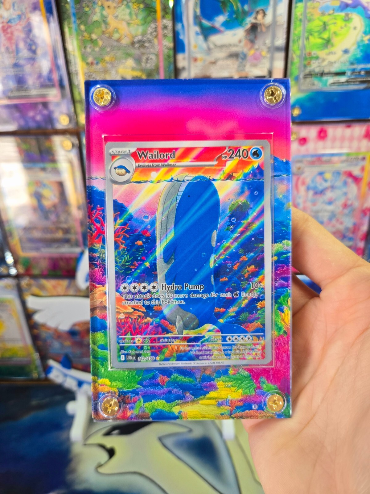 Pokemon Wailord 162/159 Journey Together Extended Art Custom Case