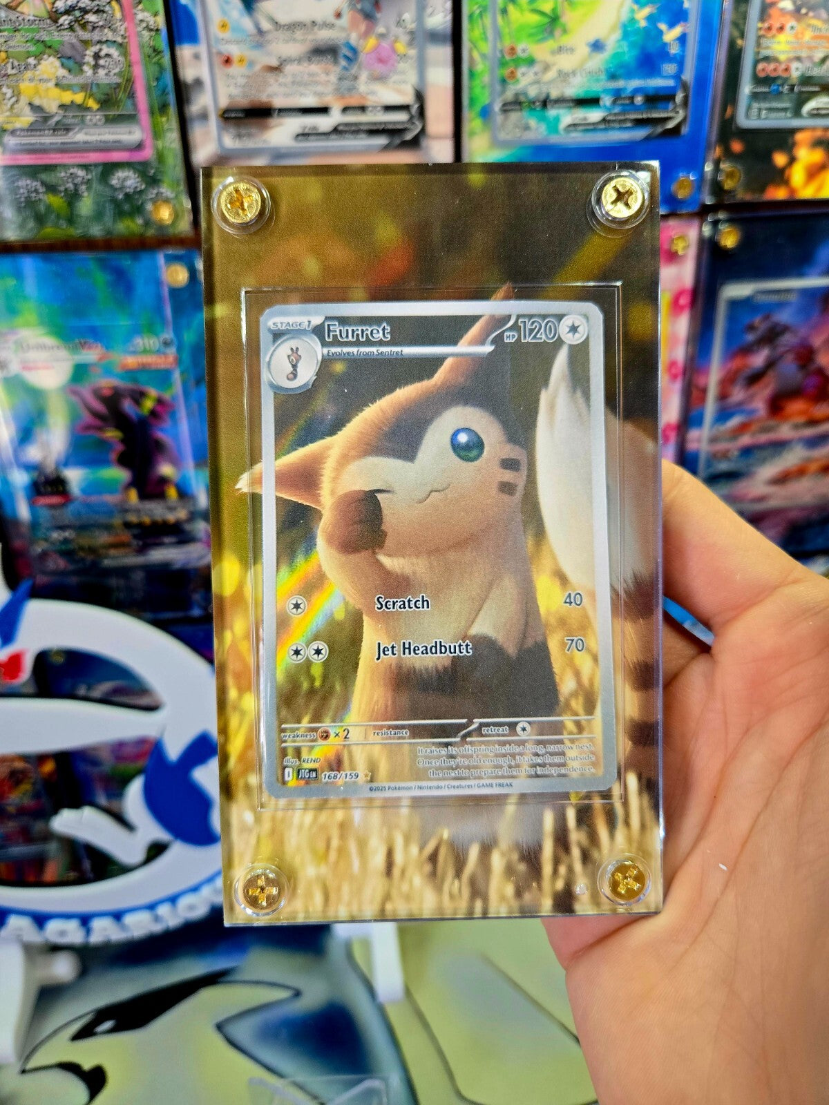 Pokemon Furret 168/159 Journey Together Extended Art Custom Case