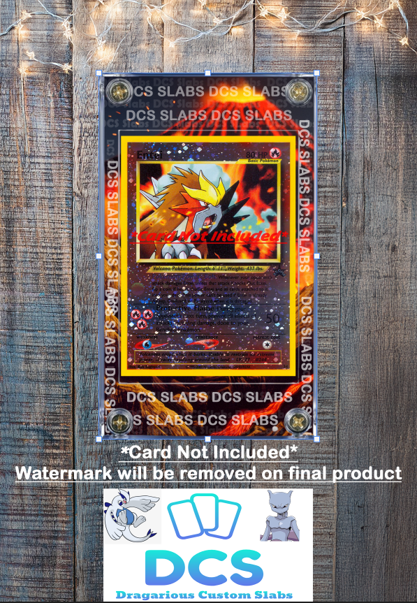 Pokemon Entei Promo 34 Movie Black Star Custom Display Case