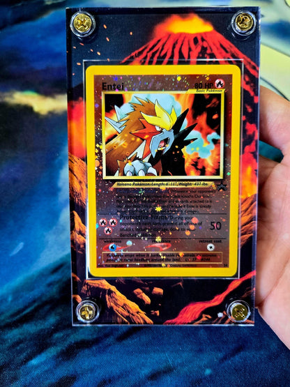 Pokemon Entei Promo 34 Movie Black Star Custom Display Case