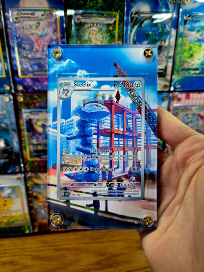 Pokemon Steelix 208/182 Paradox Rift Custom Dispplay Case
