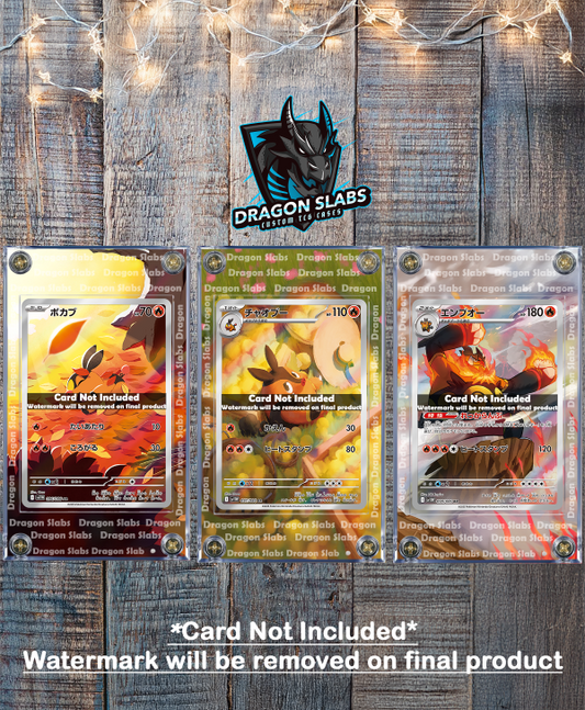 x3 Pokemon Tepig, Pignite, Emboar AR 096, 097, 098 Black Bolt Extended Art Case