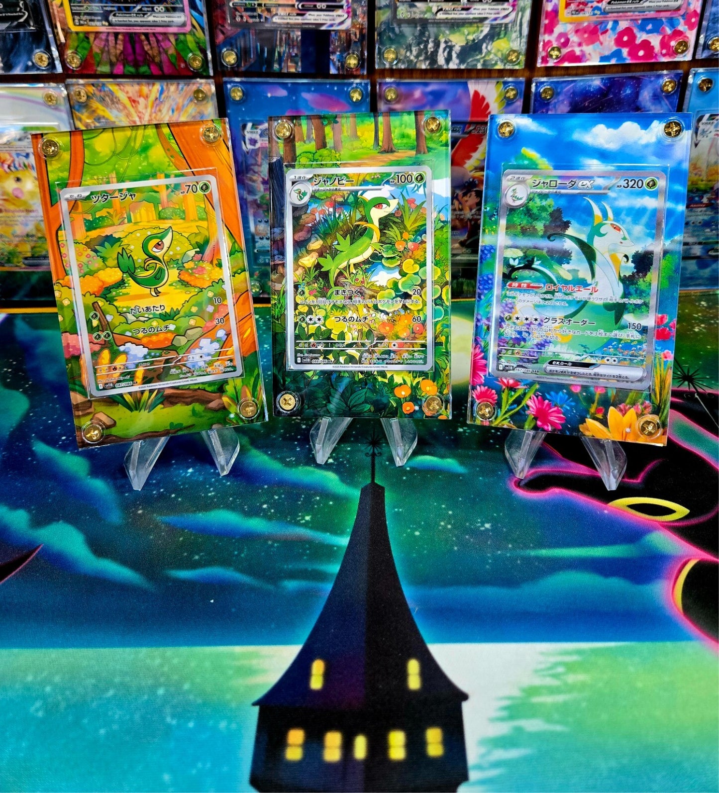 x3 Pokemon Snivy, Servine, Serperior EX 167,087 088 Black Bolt Extended Art Case