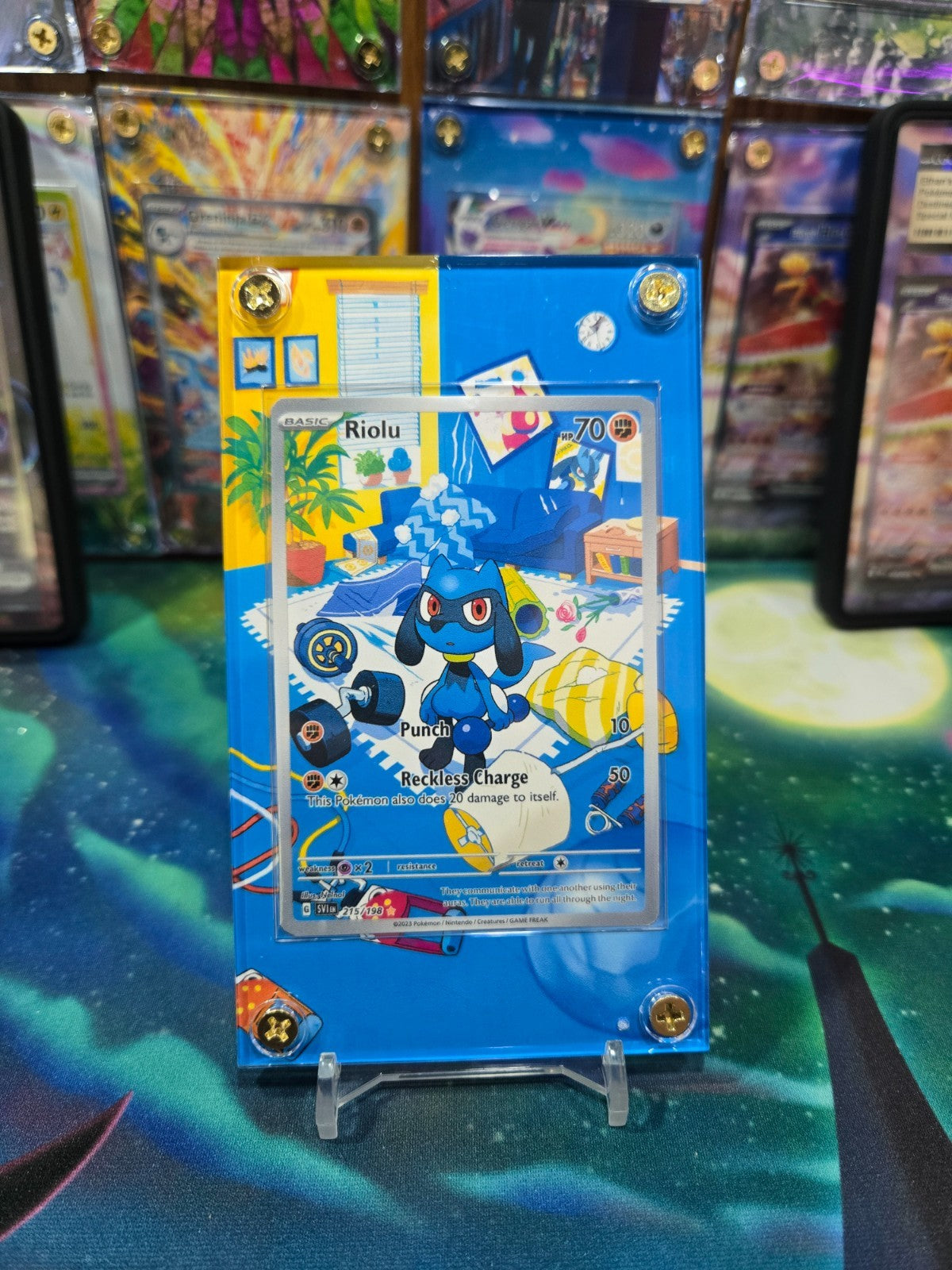 Pokemon Riolu 215/198 Scarlet & Violet Base Extended Art Custom Case