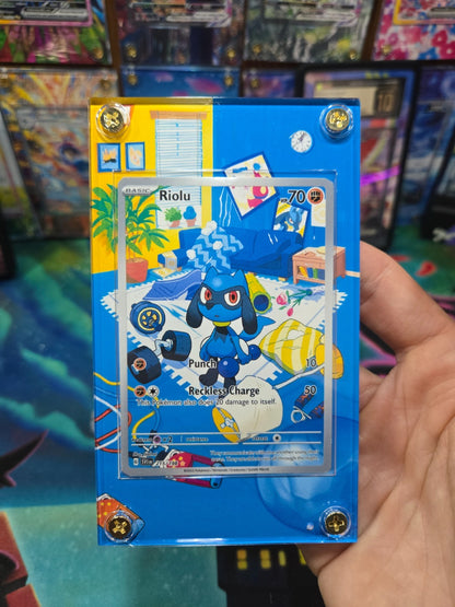 Pokemon Riolu 215/198 Scarlet & Violet Base Extended Art Custom Case