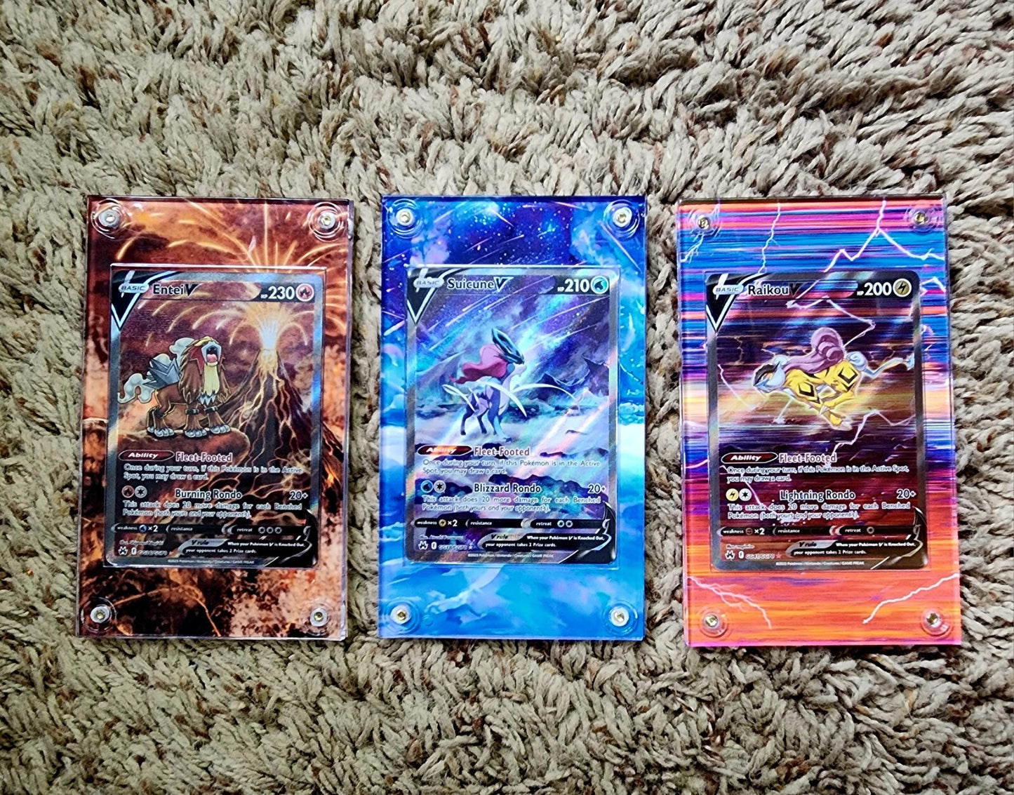 Pokemon Suicune Entei Raikou V GG38 GG36 GG41Crown Zenith Custom Display Case