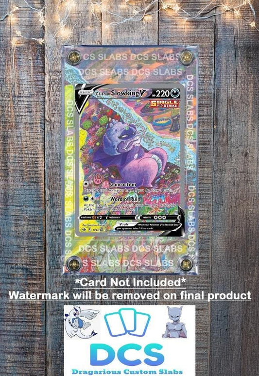Galarian Slowking V 179 Chilling Reign Alt Art Custom Display Pokemon Case