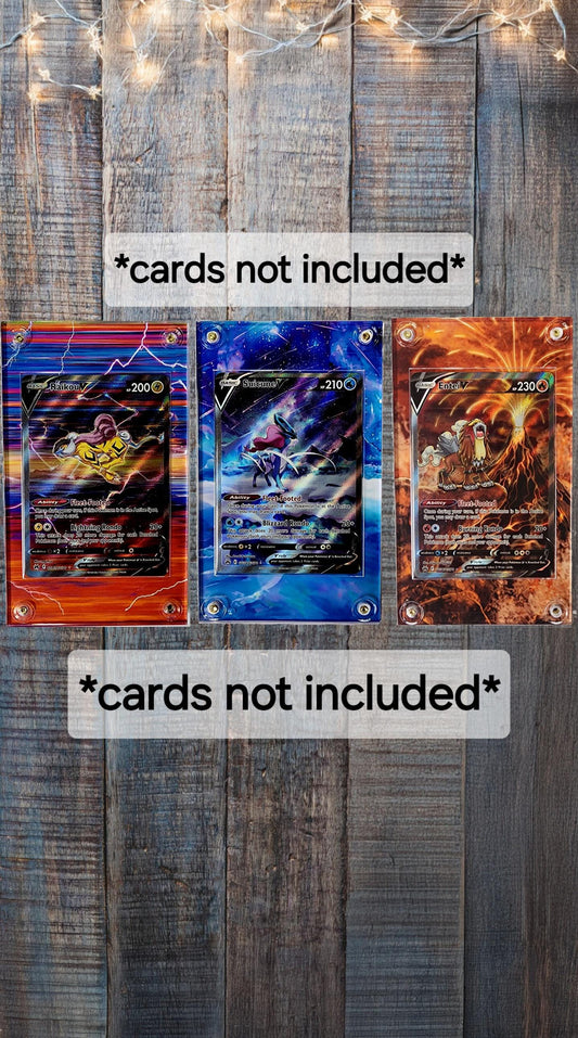 Pokemon Suicune Entei Raikou V GG38 GG36 GG41Crown Zenith Custom Display Cases