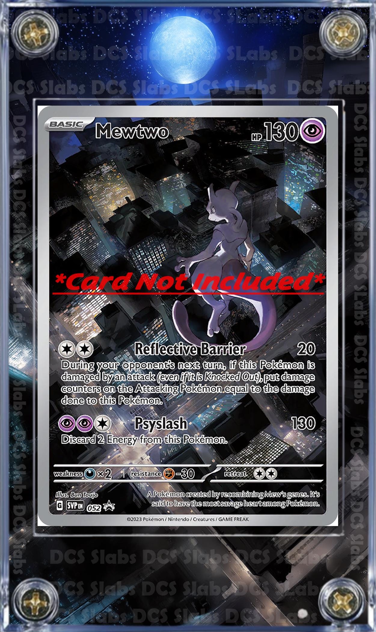 Pokemon Mewtwo 151 Promo SVP 052 Custom Display Case