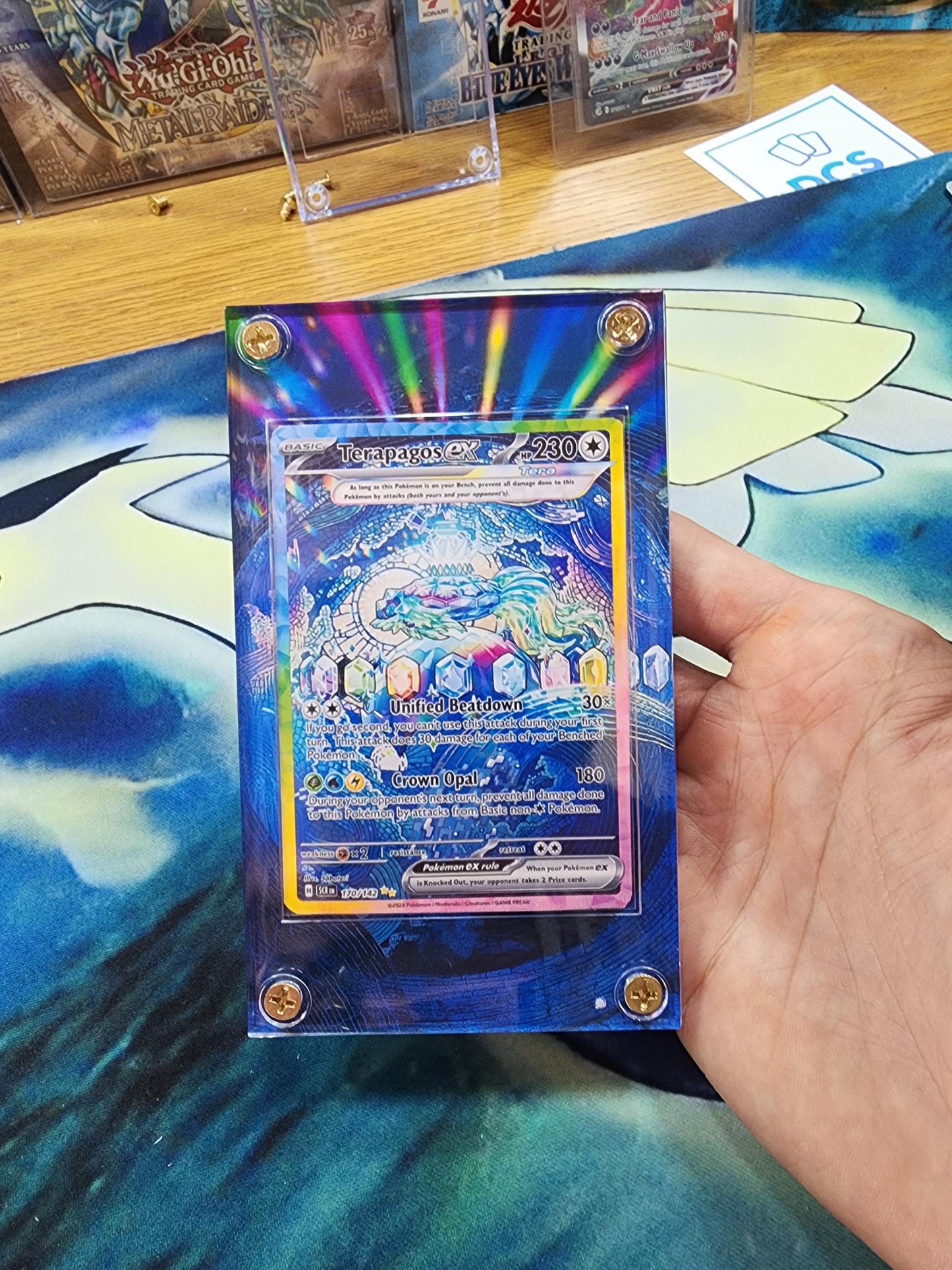 X2 Pokemon Terapagos EX & Garvantula SIR Stellar Crown Card Custom Case 170/142 168/142